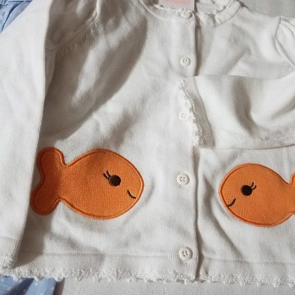 Gymboree Little Goldfish NWT 18-24 Month Romper & sweater set. - Picture 8 of 10